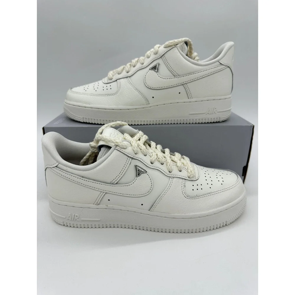Nike Air Force 1 '07 LV8 Woman's size 10 Sail White Silver Shoes FJ4559 133
